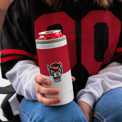 NC State 12oz Colorblock Slim Can Coolie