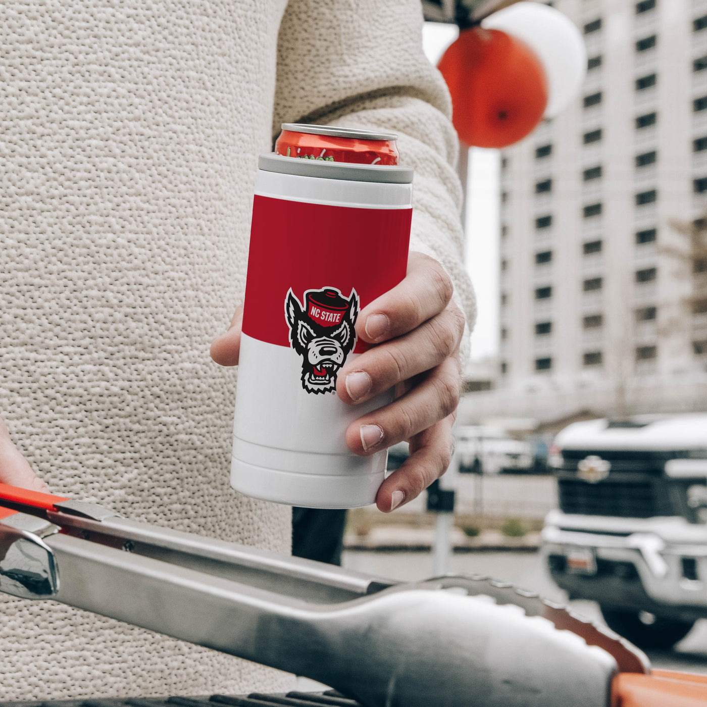 NC State 12oz Colorblock Slim Can Coolie