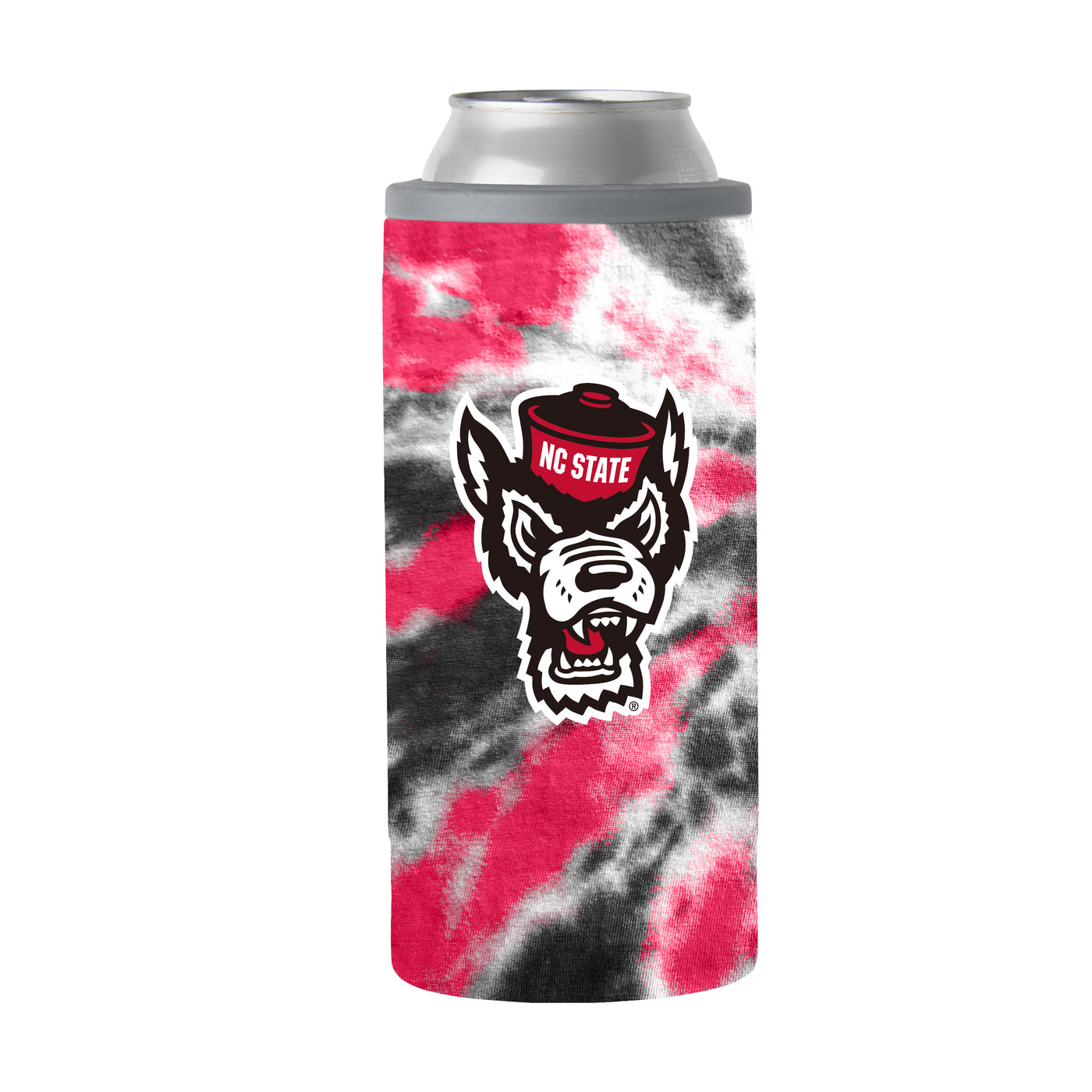 NC State 12oz Tie Dye Slim Can Coolie