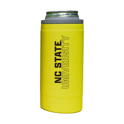 NC State 12oz Cru Stacked Soft Touch Slim Coolie - Logo Brands