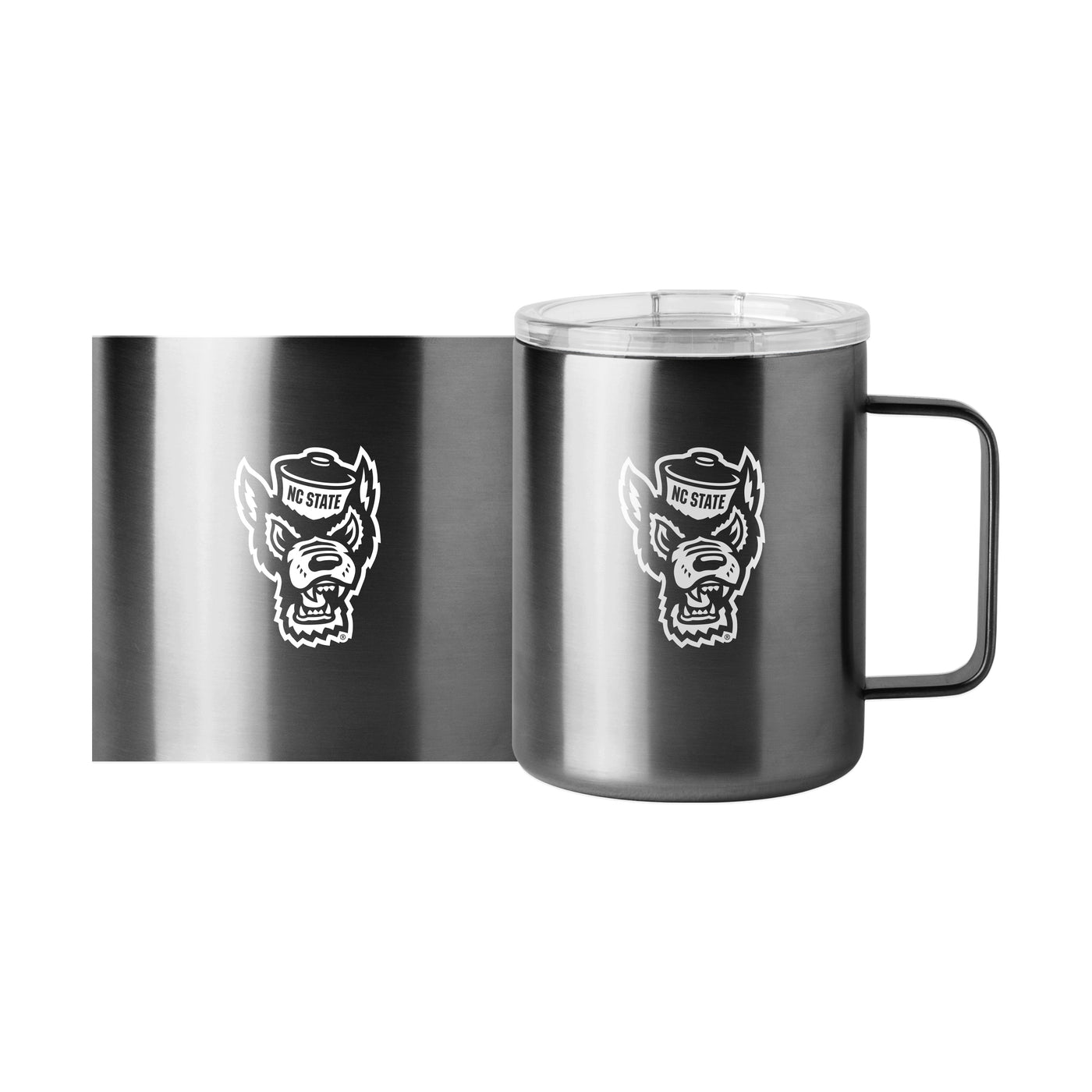 NC State Black 15oz Stainless Steel Mug