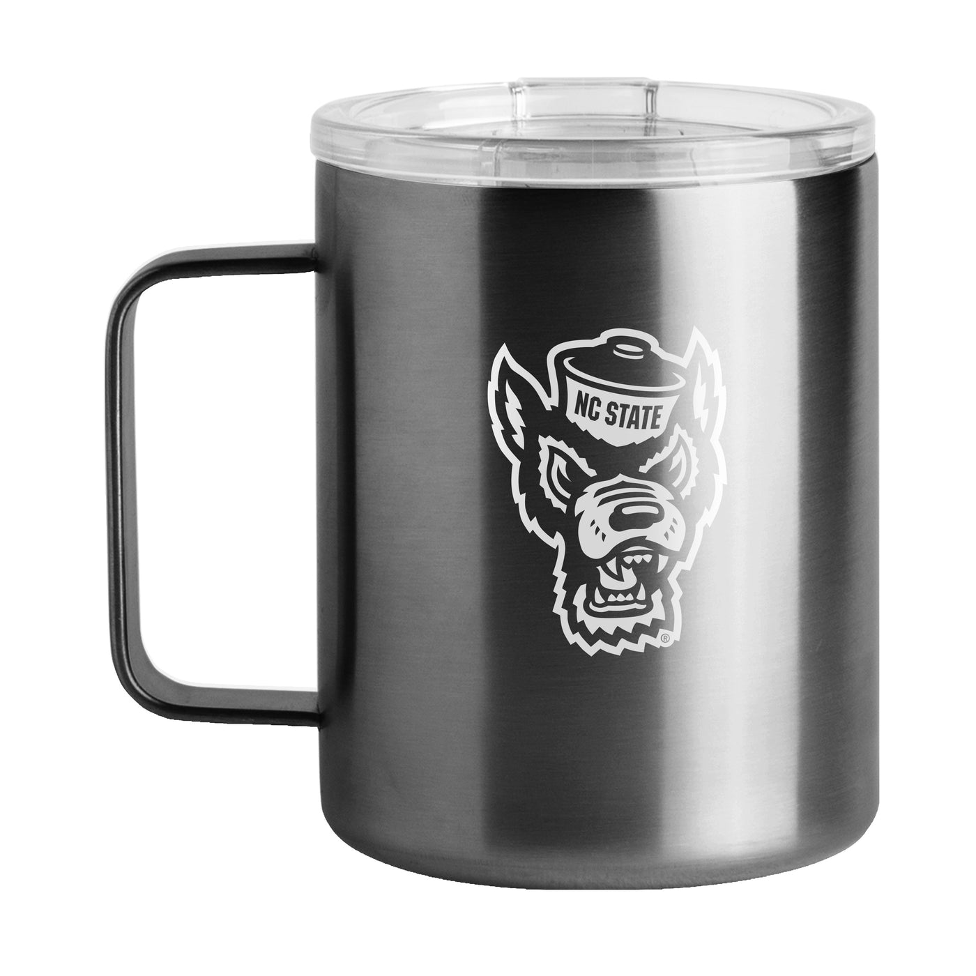 NC State Black 15oz Stainless Steel Mug
