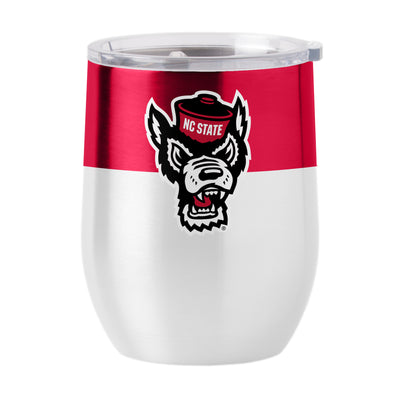NC State 16oz Colorblock Stainless Curved Beverage - Logo Brands
