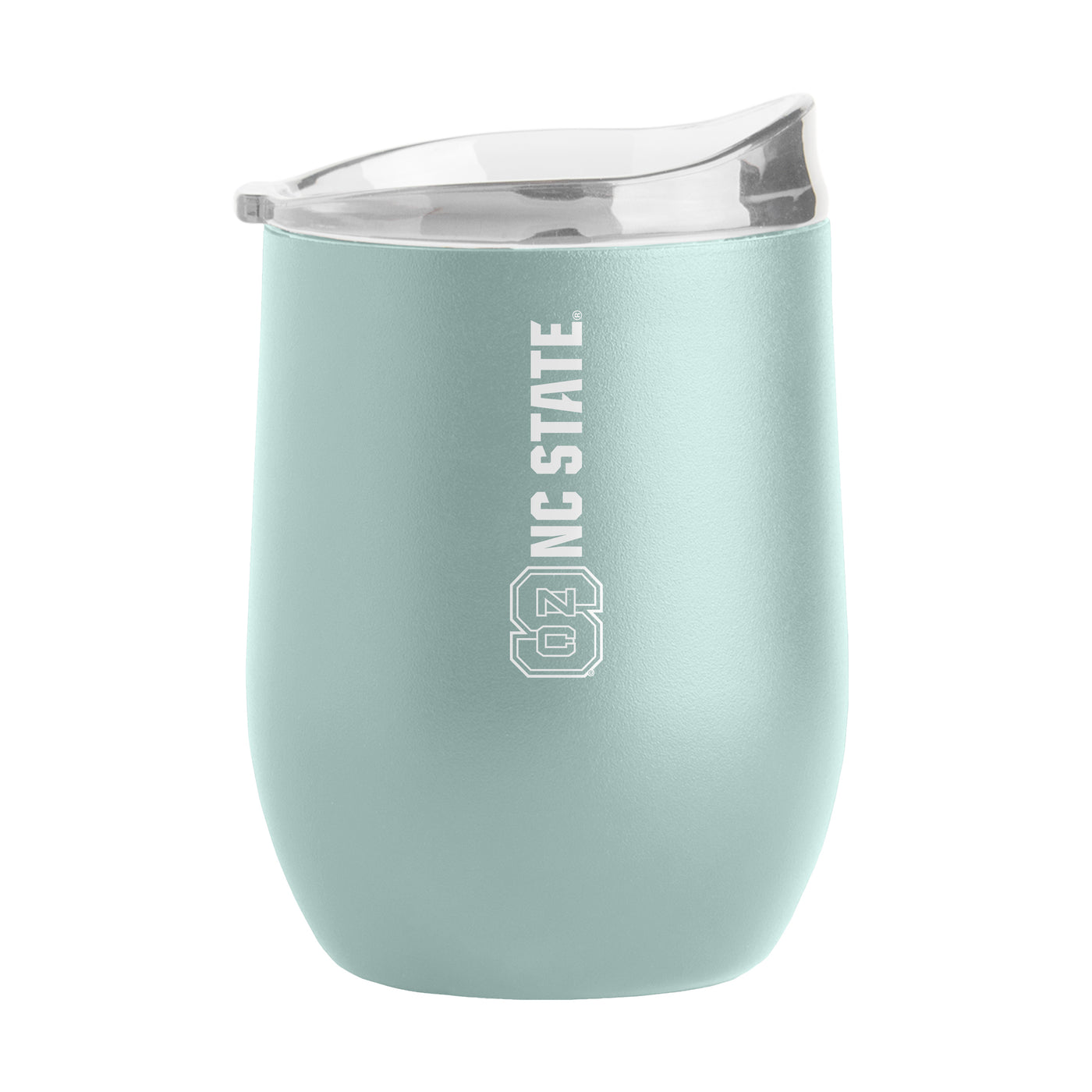 NC State 16oz Vertical Powder Coat Curved Beverage