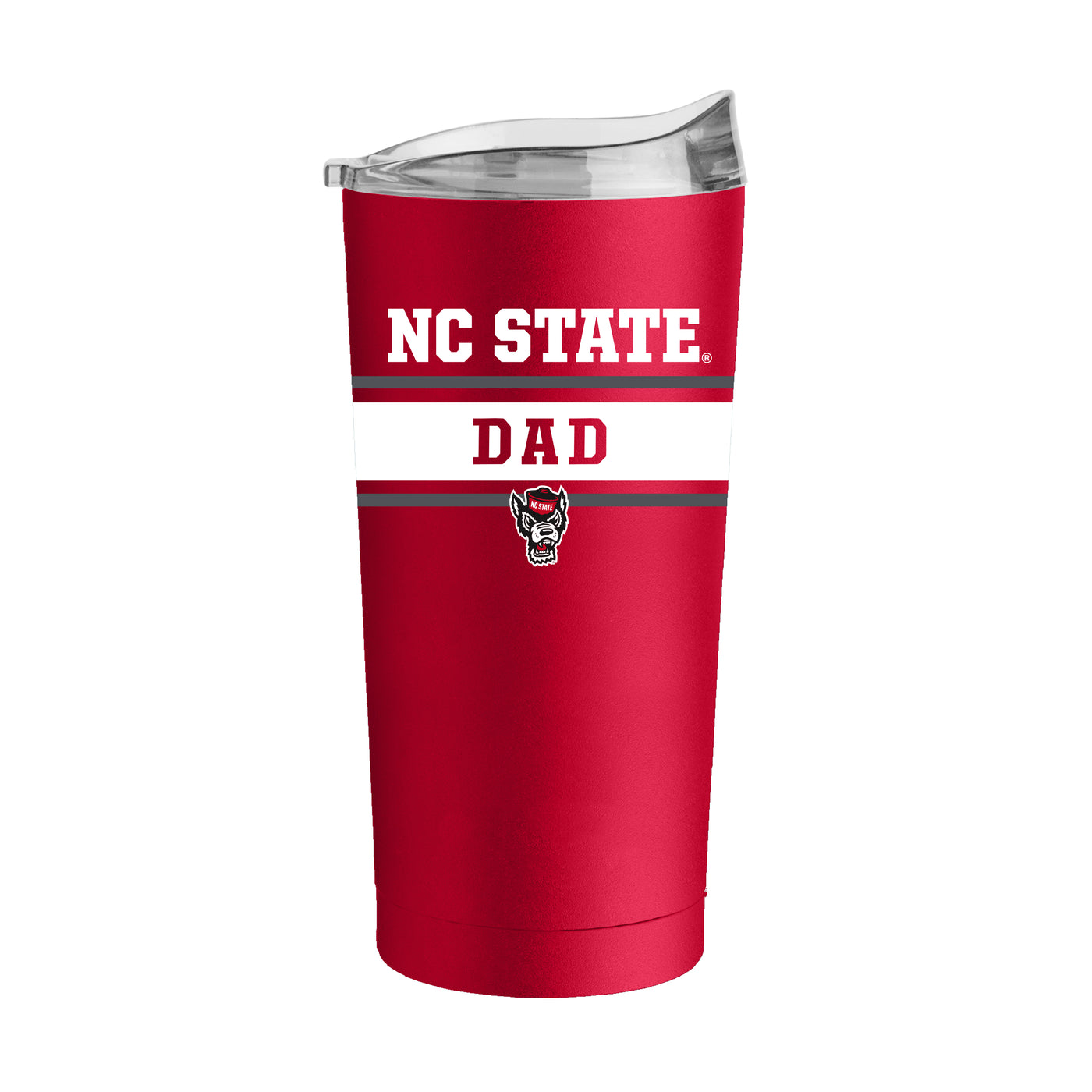 NC State Dad Red 20oz Powder Coat Tumbler