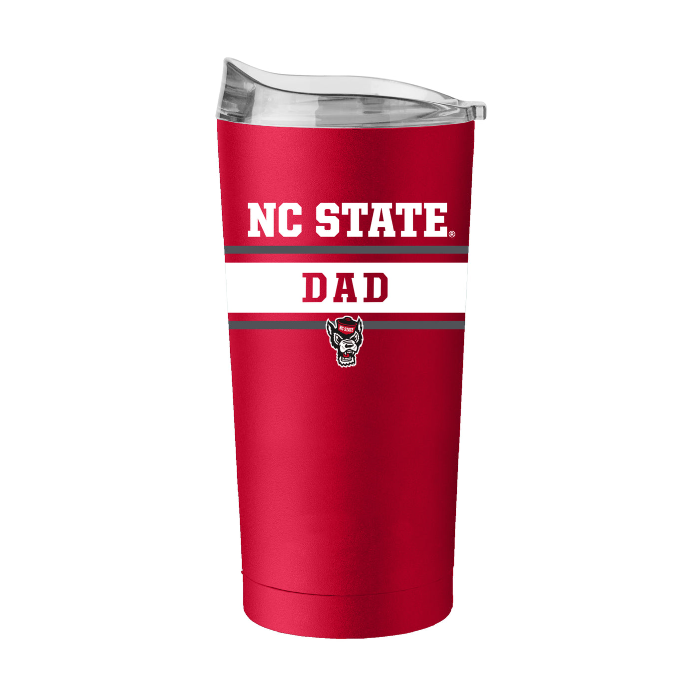 NC State Dad Red 20oz Powder Coat Tumbler