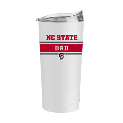 NC State Dad White 20oz Powder Coat Tumbler