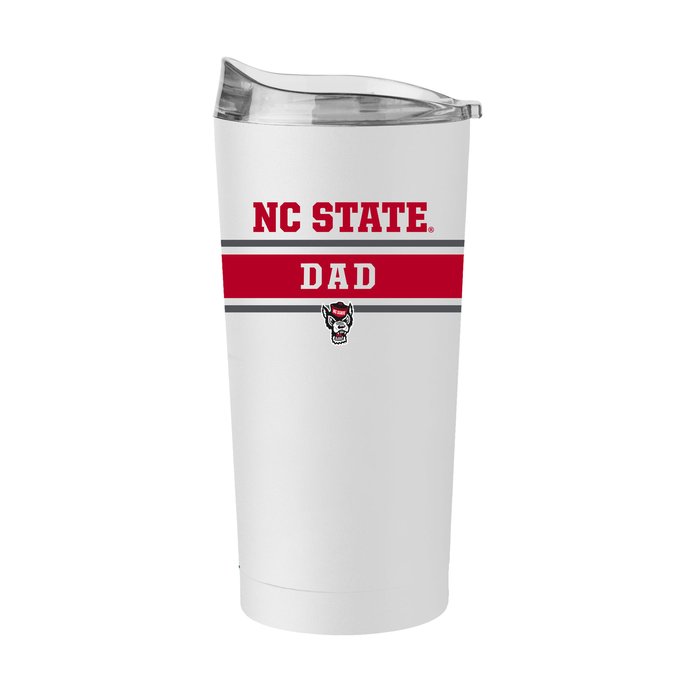 NC State Dad White 20oz Powder Coat Tumbler