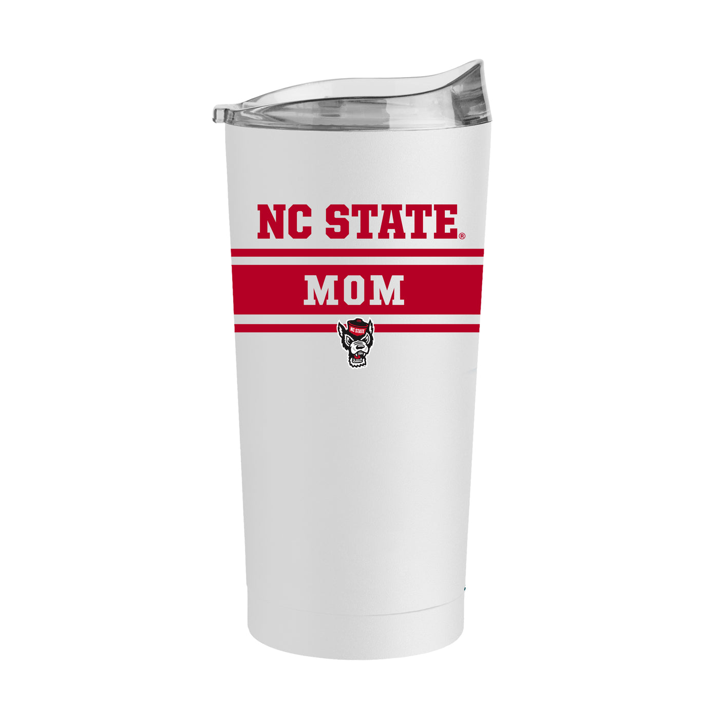 NC State Mom White 20oz Powder Coat Tumbler