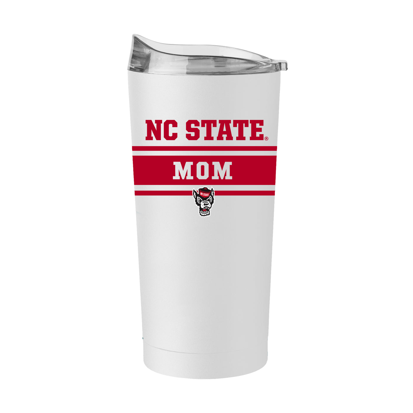 NC State Mom White 20oz Powder Coat Tumbler