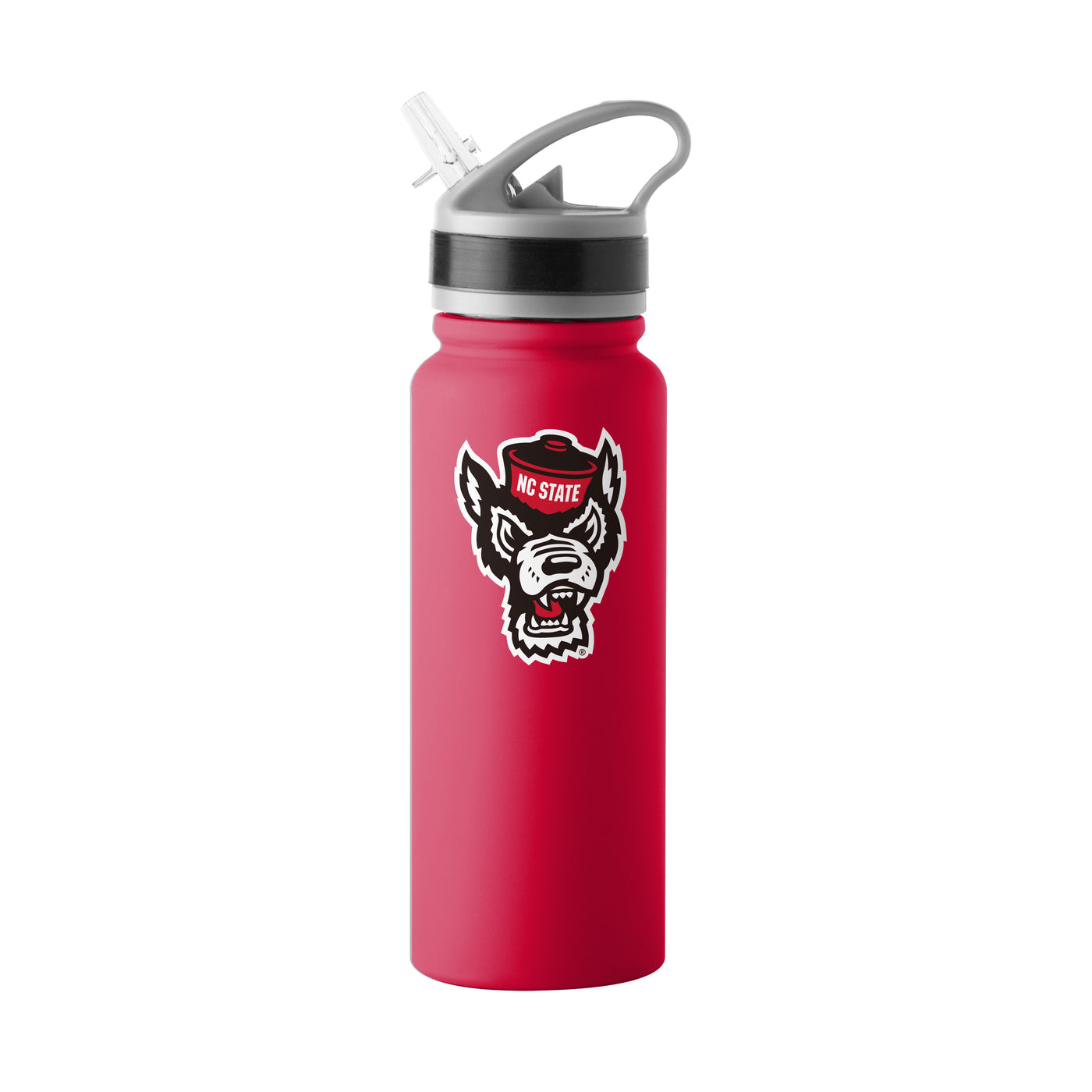 NC State Logo 25oz Stainless Single Wall Flip Top Bottle