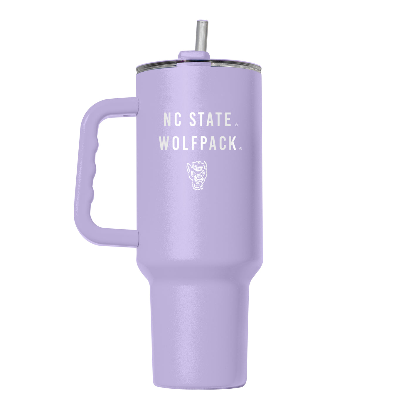 NC State 40oz Tonal Lavender Powder Coat Tumbler - Logo Brands