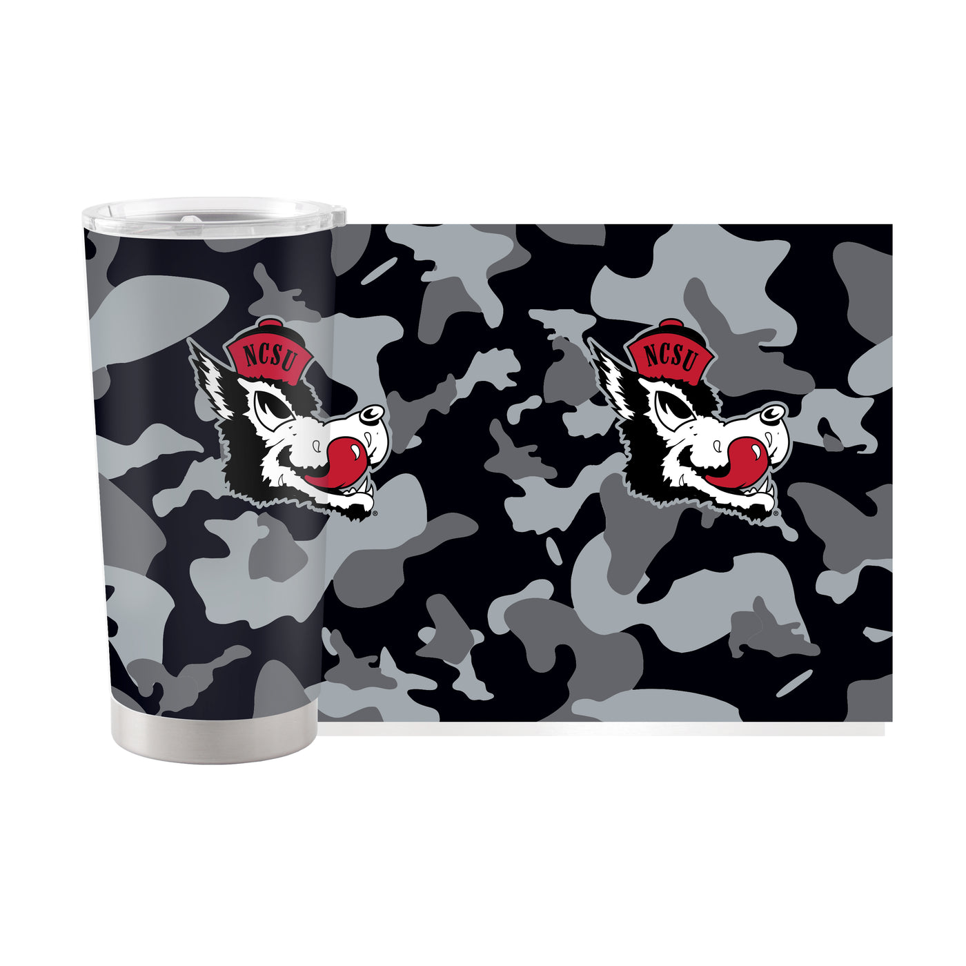 NC State Vault 20oz Camo Stainless Tumbler