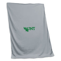 North Texas Gray Screened Sweatshirt Blanket - Logo Brands