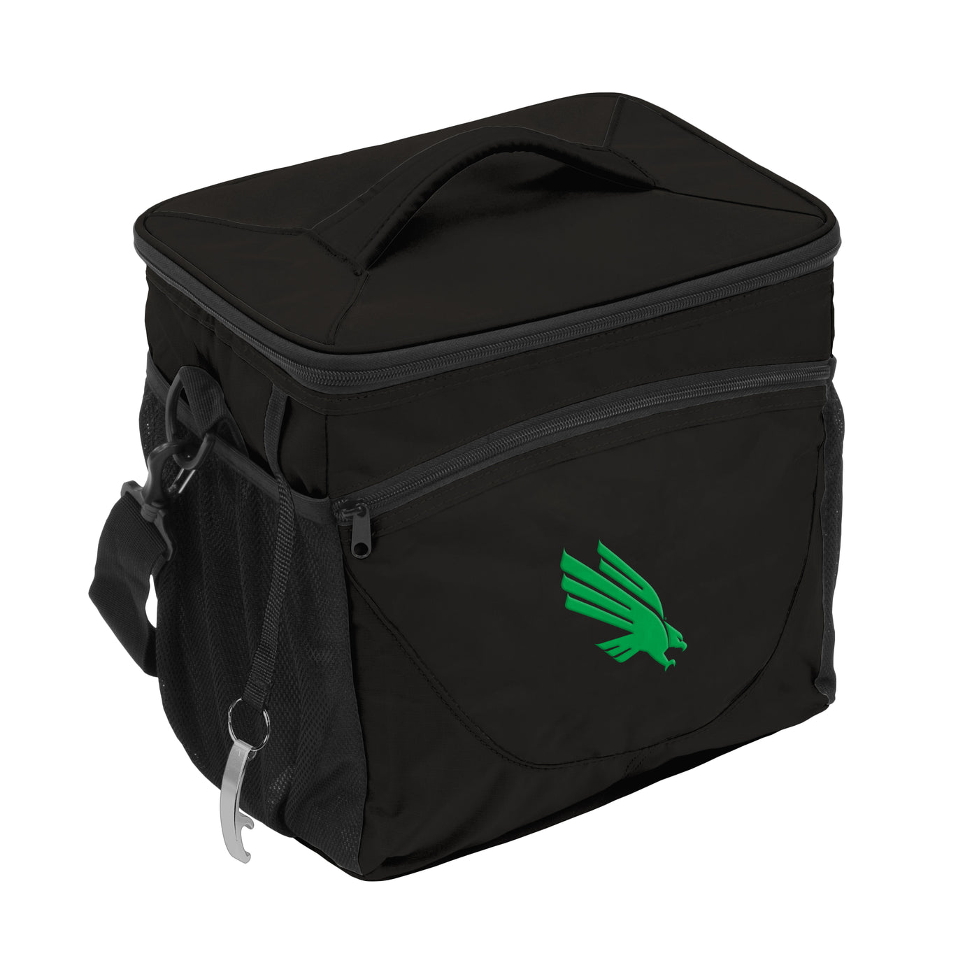 North Texas University Black 24 Can Cooler