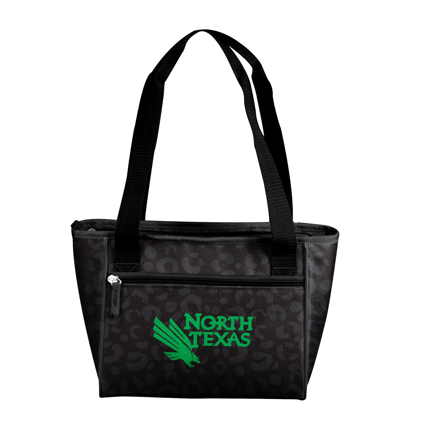 North Texas Leopard Print 16 Can Cooler Tote