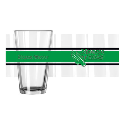 North Texas 16oz Stripe Pint Glass