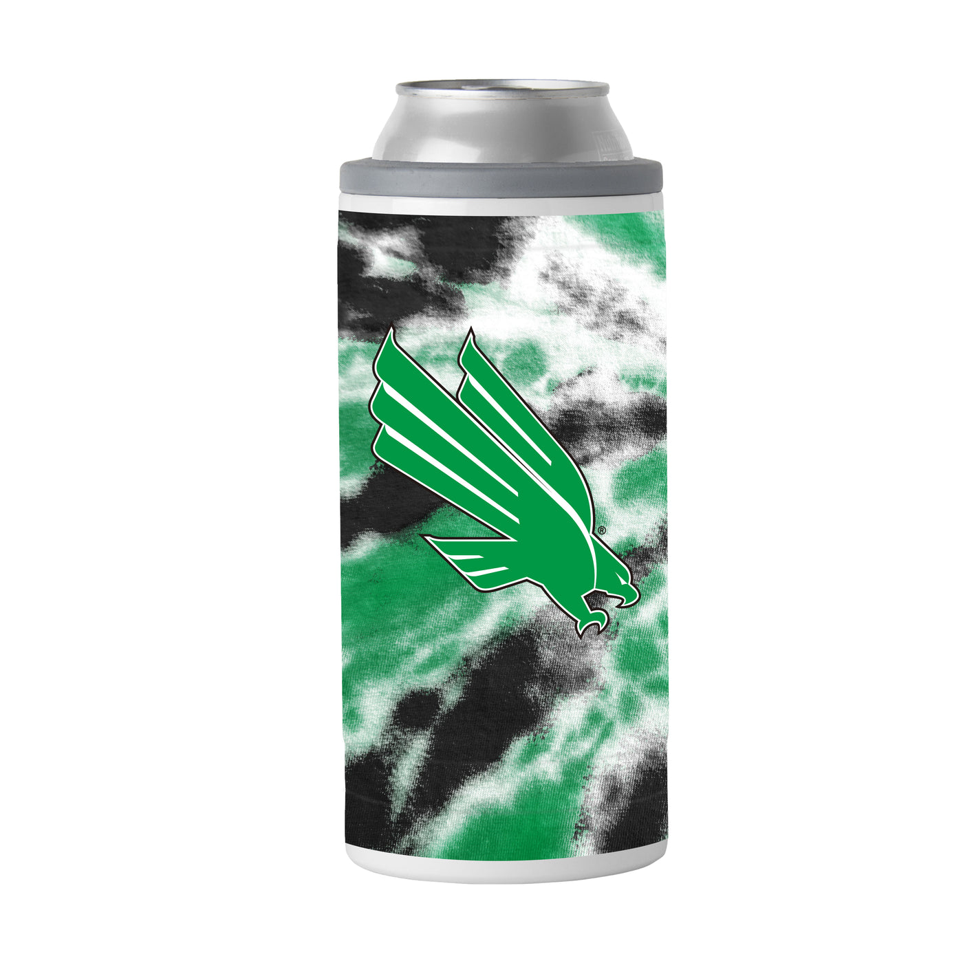 North Texas 12oz Tie Dye Slim Can Coolie