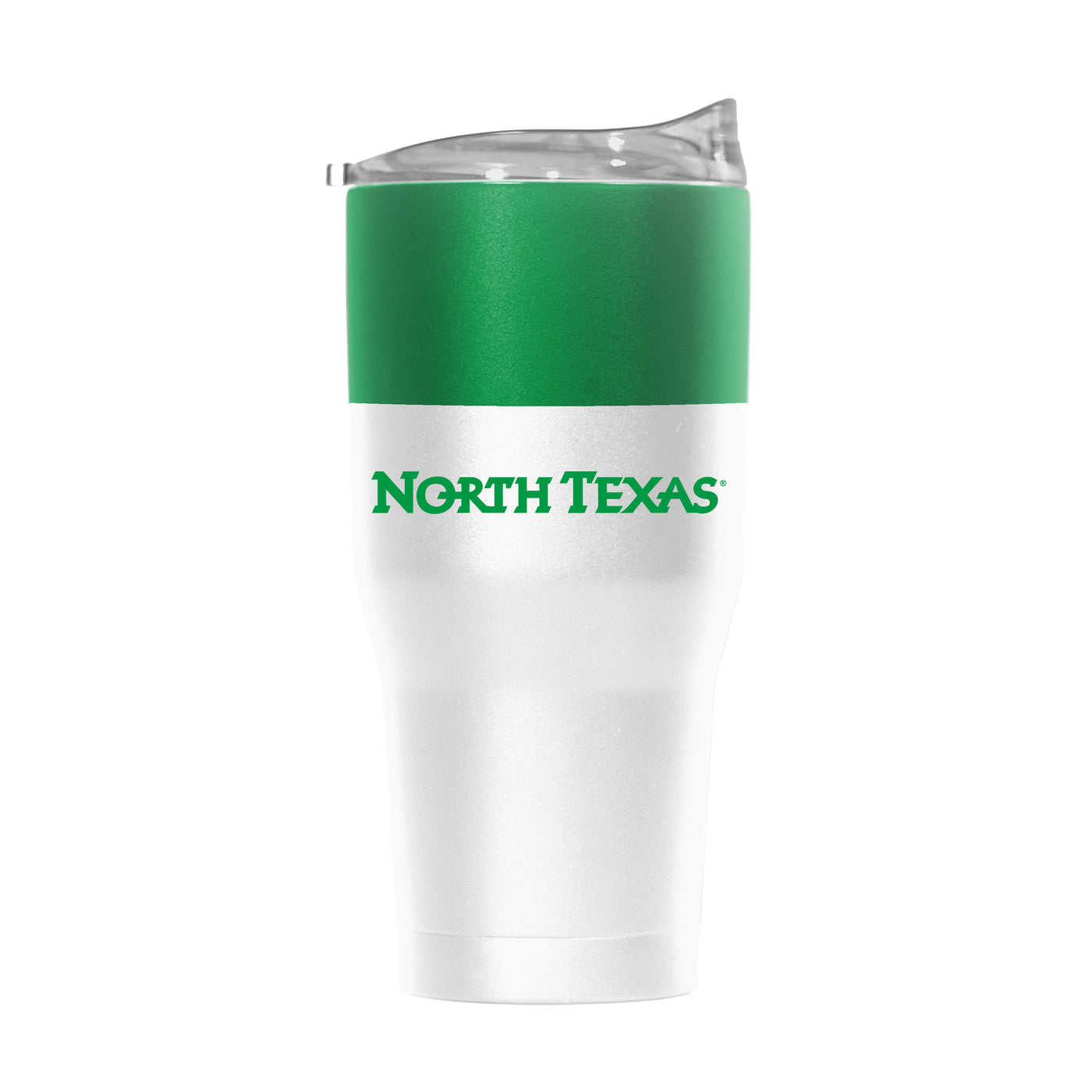 North Texas 30oz Colorblock White Powder Coat Tumbler