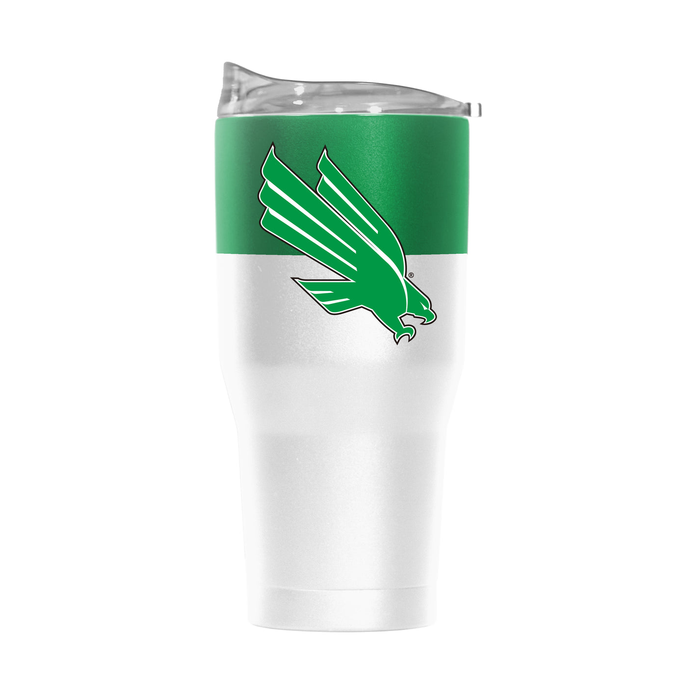 North Texas 30oz Colorblock White Powder Coat Tumbler