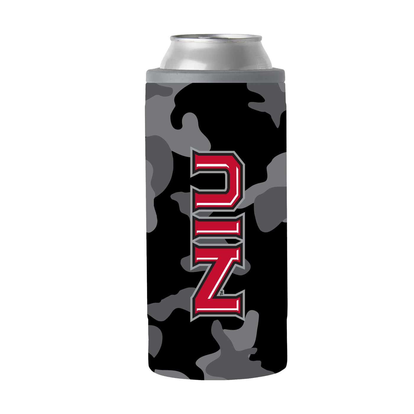 Northern Illinois Black Camo 12oz Slim Can Coolie