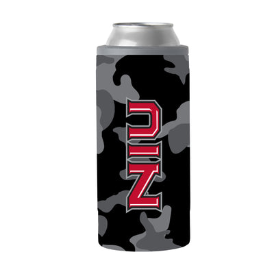 Northern Illinois Black Camo 12oz Slim Can Coolie