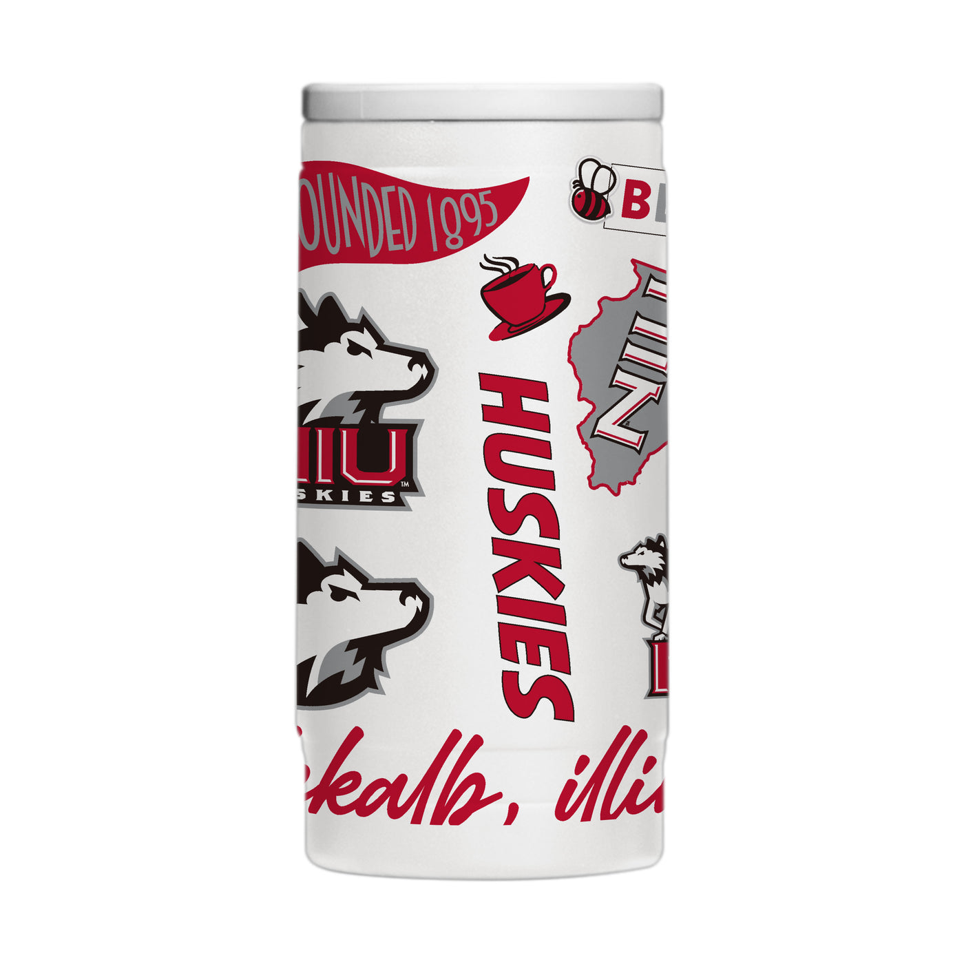 Northern Illinois 12oz Native Powdercoat SlimCan Coolie