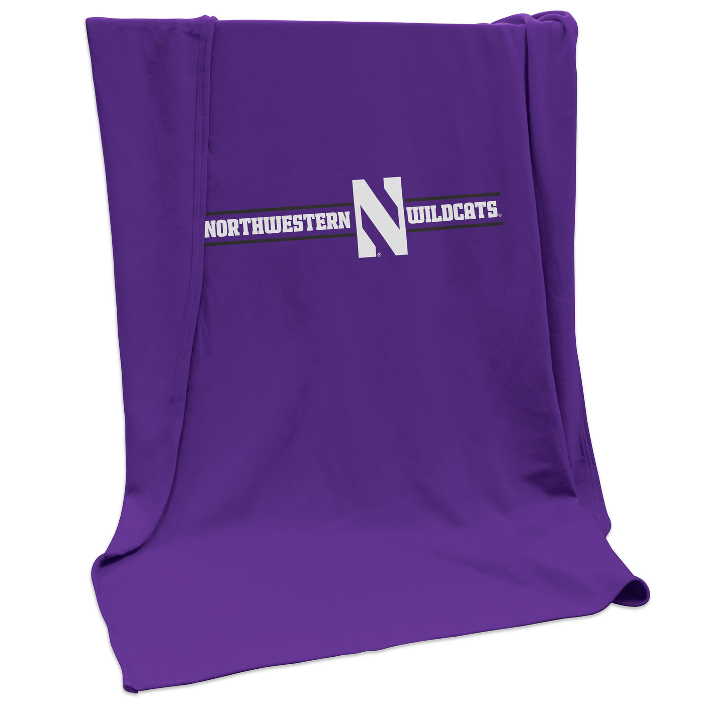 Northwestern Campus Colors Sweatshirt Blanket (Screened)