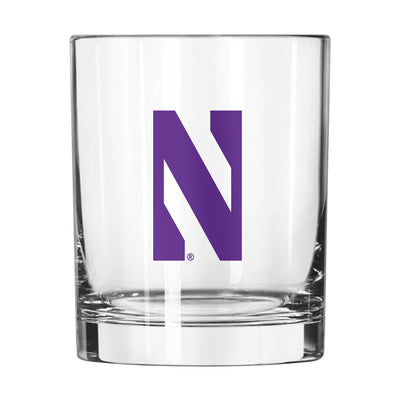 Northwestern 14oz Gameday Rocks Glass