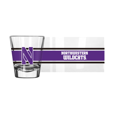 Northwestern 2oz Stripe Shot Glass