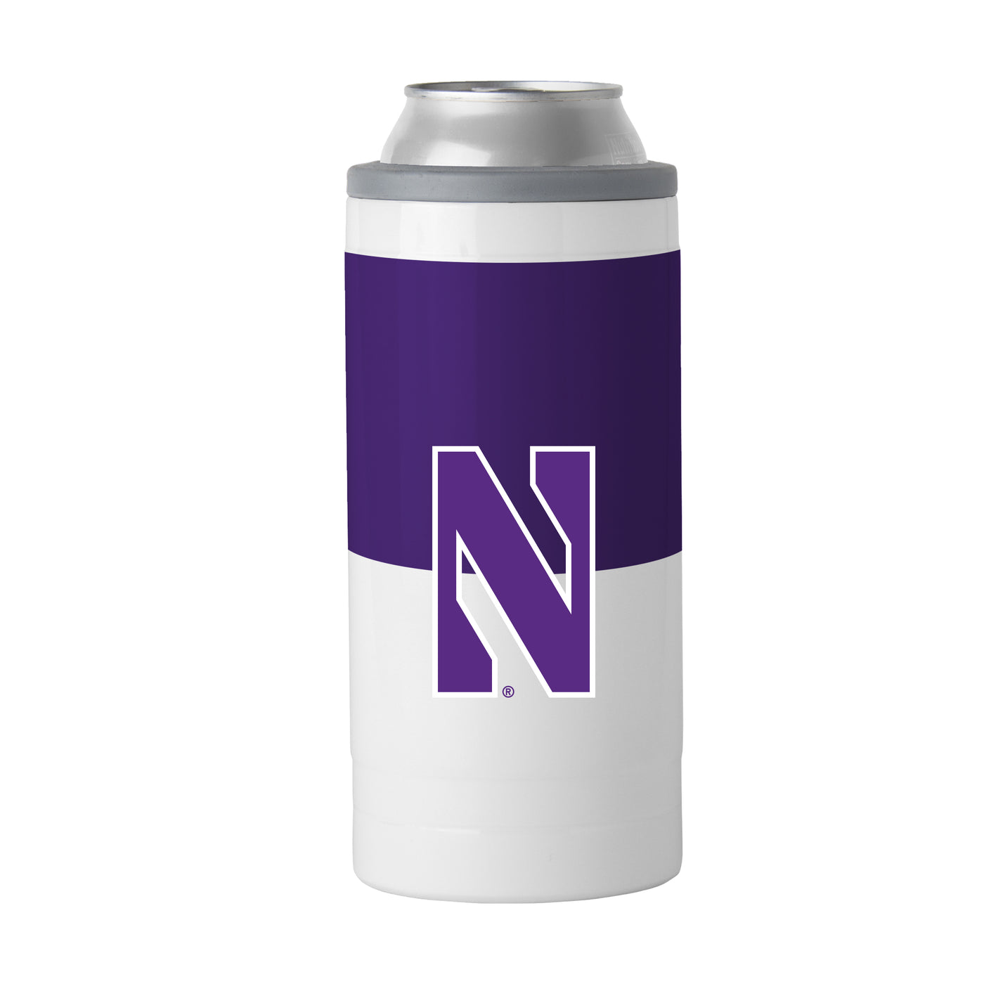 Northwestern 12oz Colorblock Slim Can Coolie