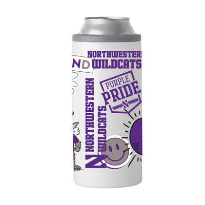 Northwestern 12oz Native Powder Coat Slim Can Coolie