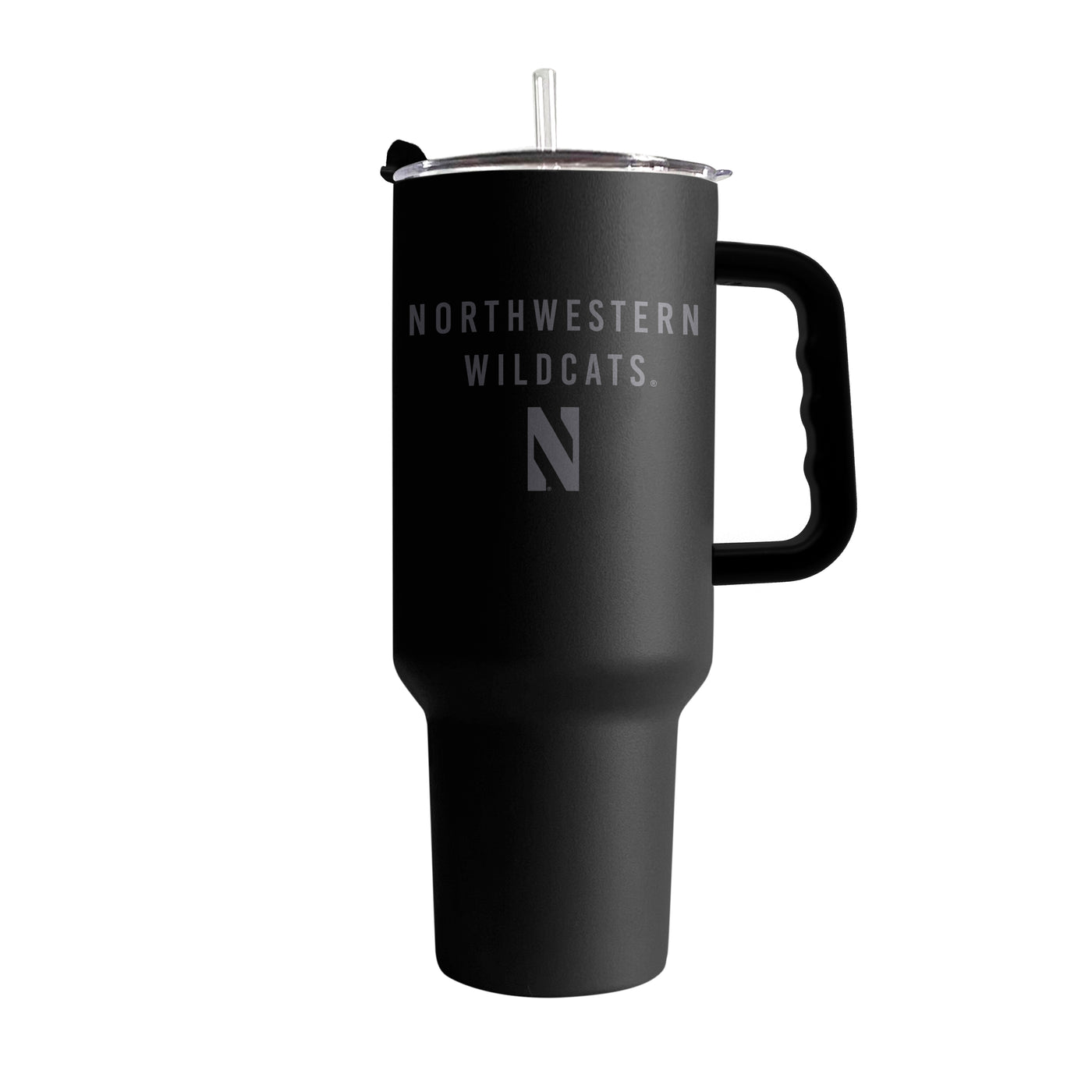 Northwestern 40oz Black Tonal Powder Coat Tumbler