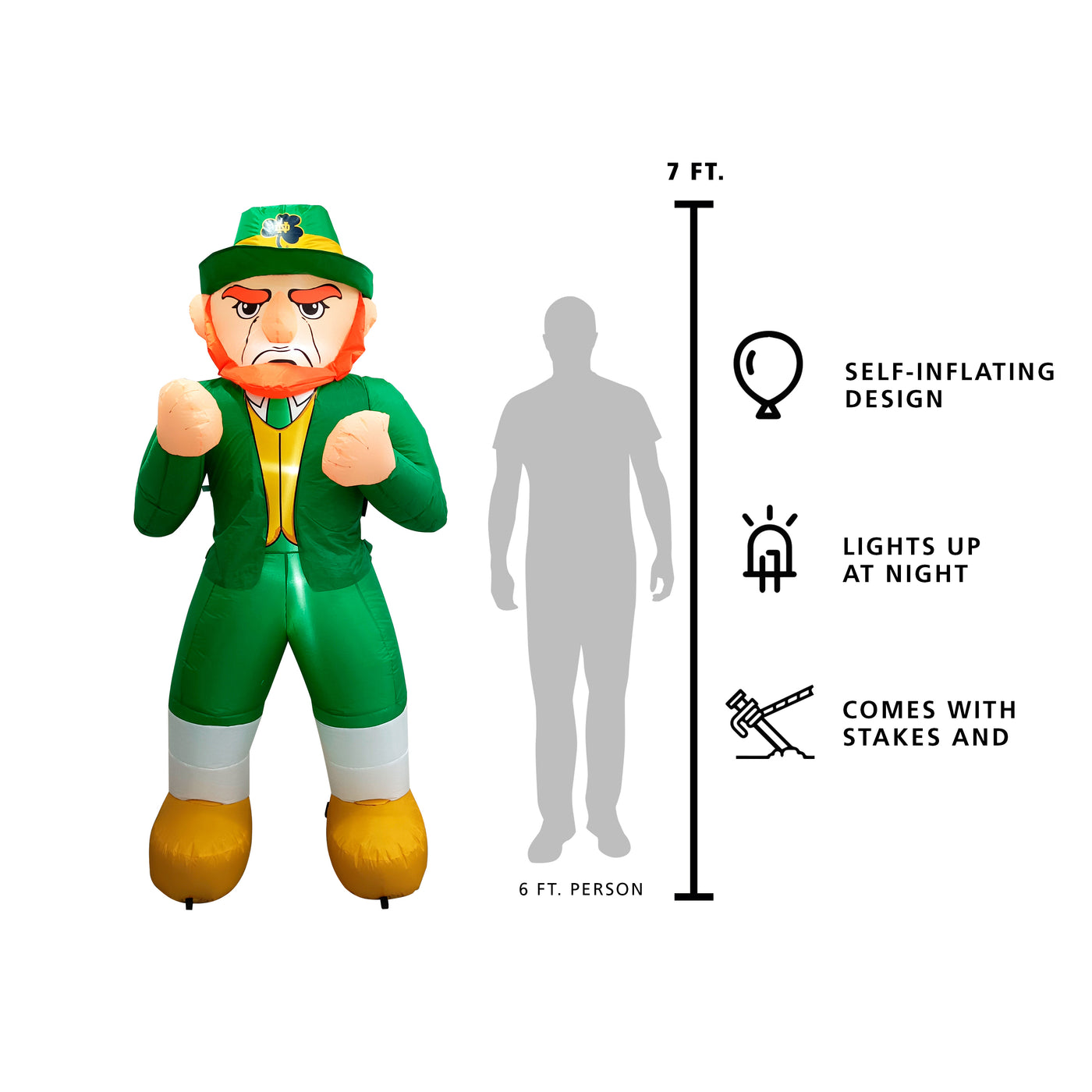 Notre Dame Yard Inflatable Mascot - Logo Brands