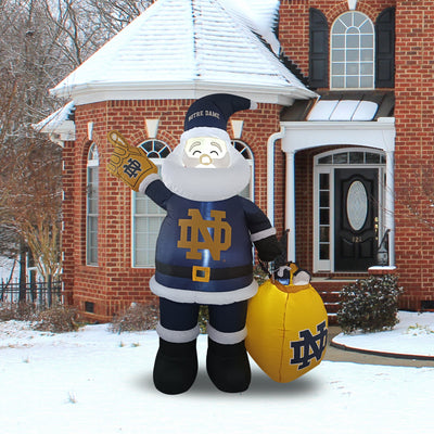 Notre Dame Santa Claus Yard Inflatable - Logo Brands