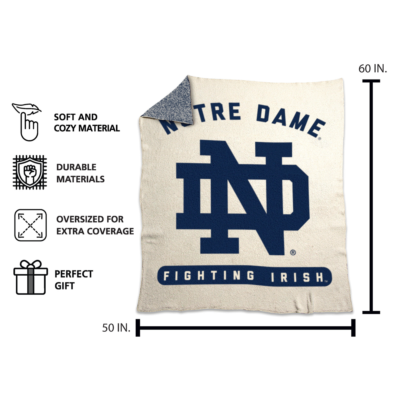 Notre Dame Prime Luxe Dreams Throw