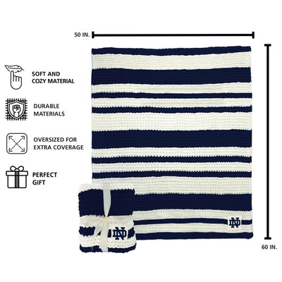 Notre Dame Cable Knit Throw 50x60