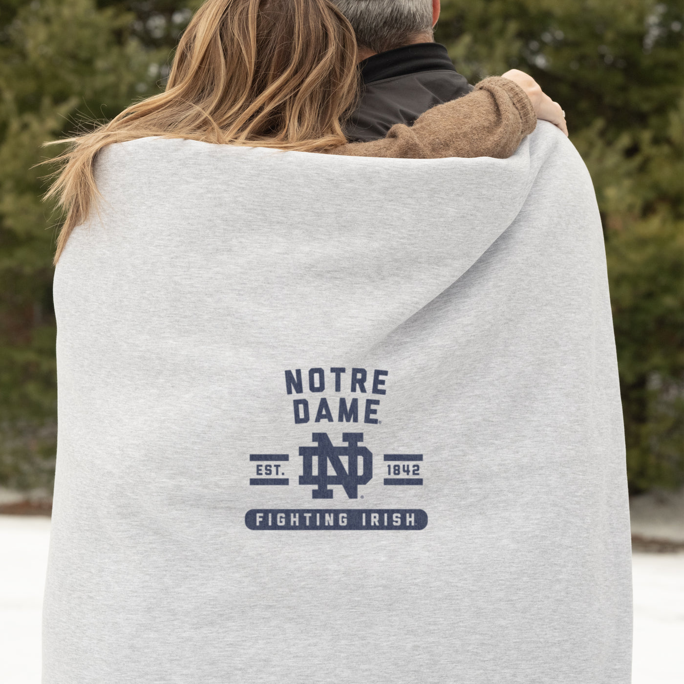 Notre Dame Sublimated Sweatshirt Blanket - Logo Brands
