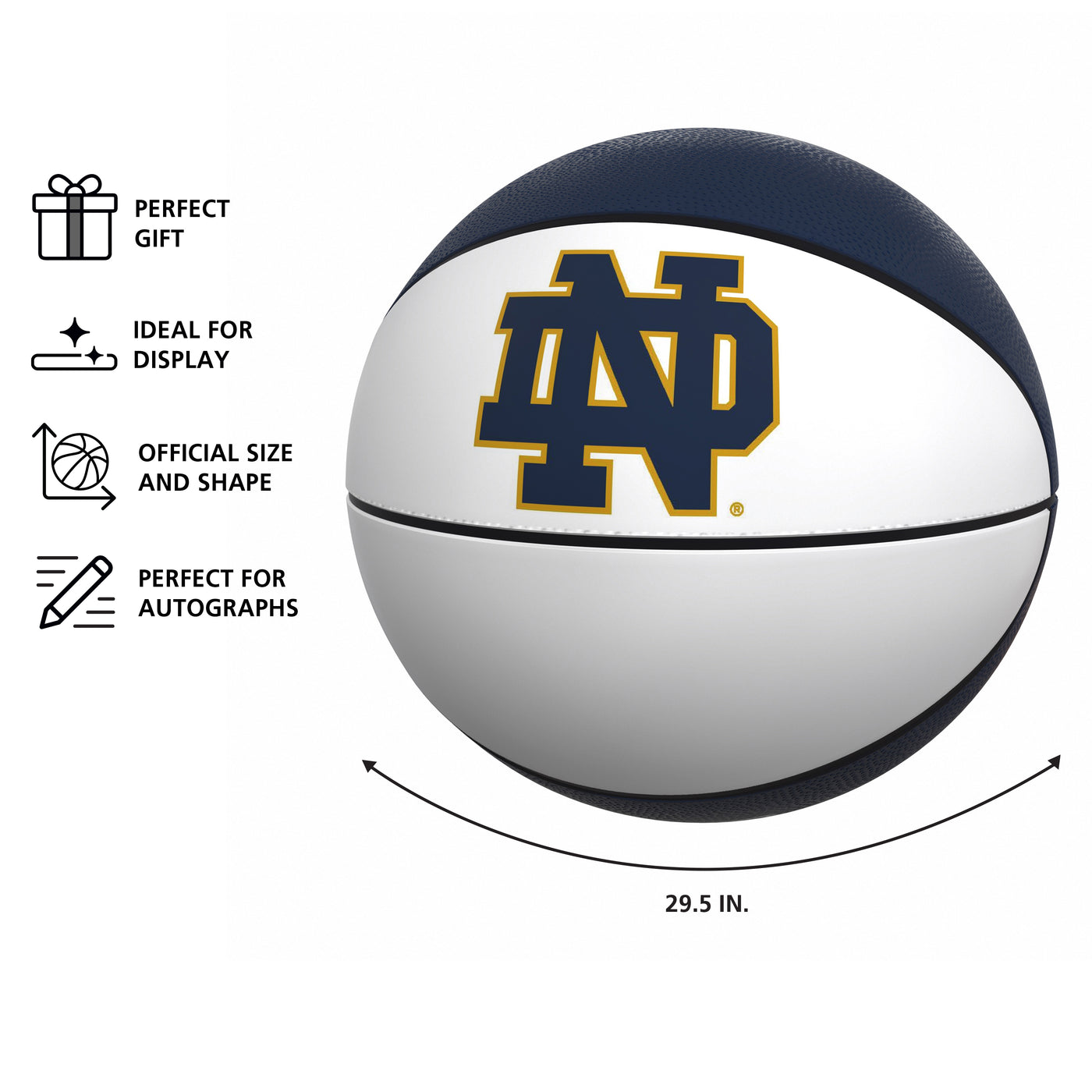 Notre Dame Official-Size Autograph Basketball