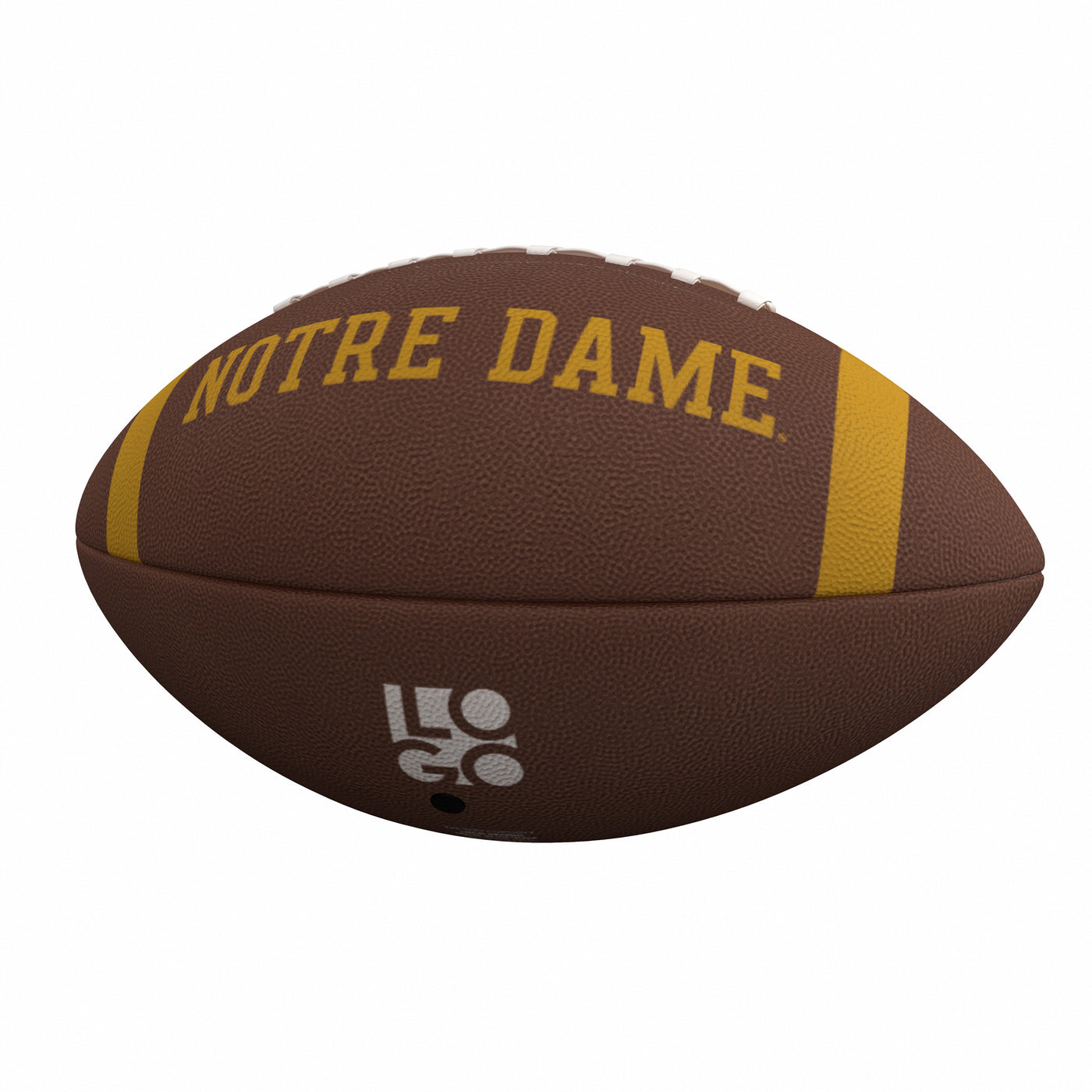Notre Dame Team Stripe Official-Size Composite Football - Logo Brands