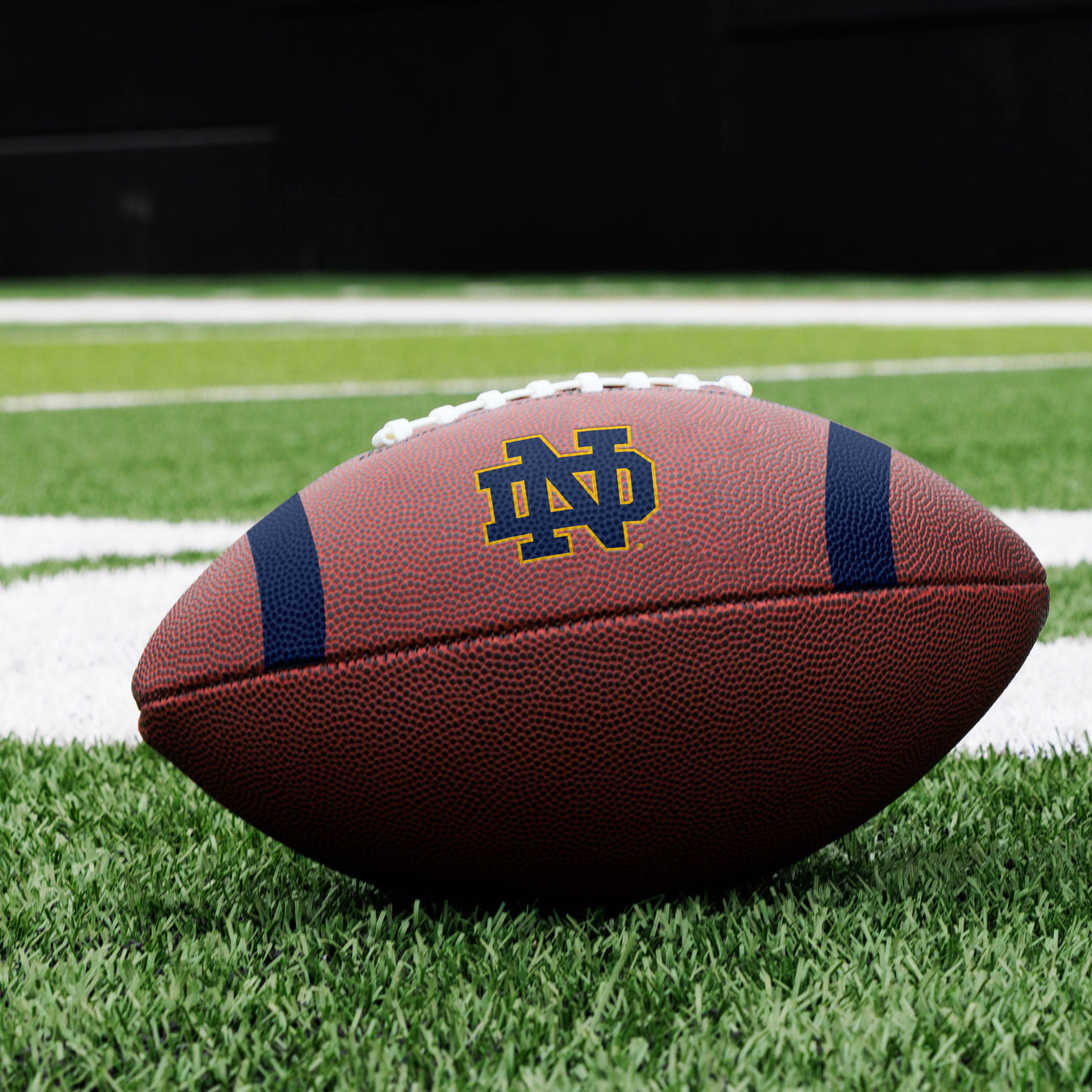 Notre Dame Team Stripe Official-Size Composite Football - Logo Brands