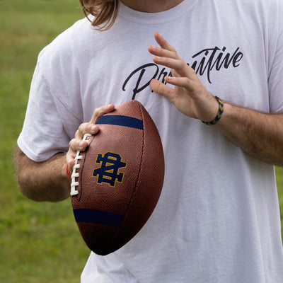 Notre Dame Team Stripe Official-Size Composite Football - Logo Brands