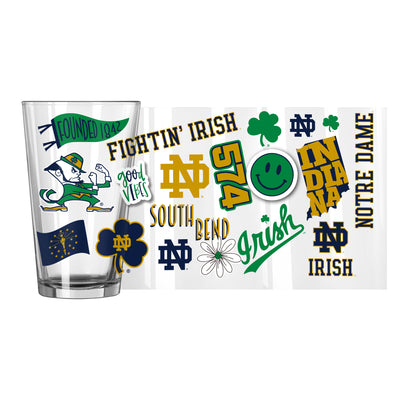 Notre Dame 16oz Native Pint Glass