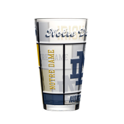 Notre Dame 16oz Quilted Stained Pint Glass