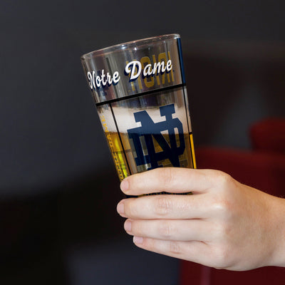 Notre Dame 16oz Quilted Stained Pint Glass