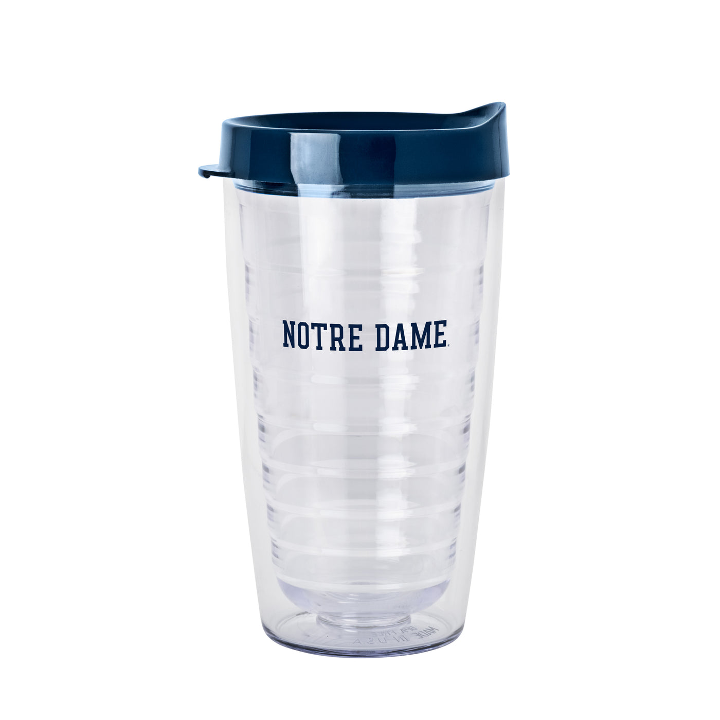 Notre Dame 16oz Flipside Dbl Wall Clear Tumbler