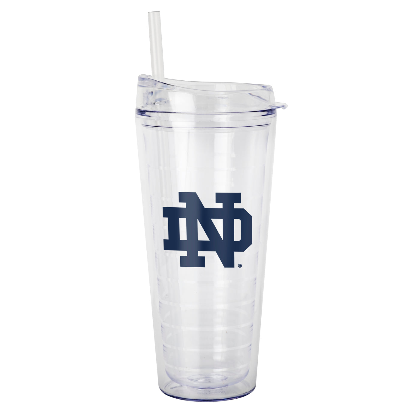 Notre Dame 22oz Flipside Dbl Wall Clear Tumbler