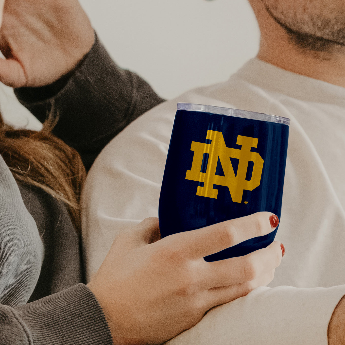 Notre Dame 16oz Gameday Stainless Curved Beverage