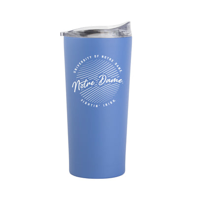 Notre Dame 20oz Retro Script Arctic Powder Coat Tumbler