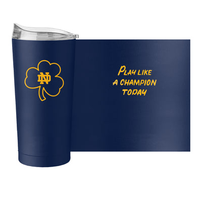 Notre Dame 20oz Play Like A Champ Navy Powder Coat Tumbler